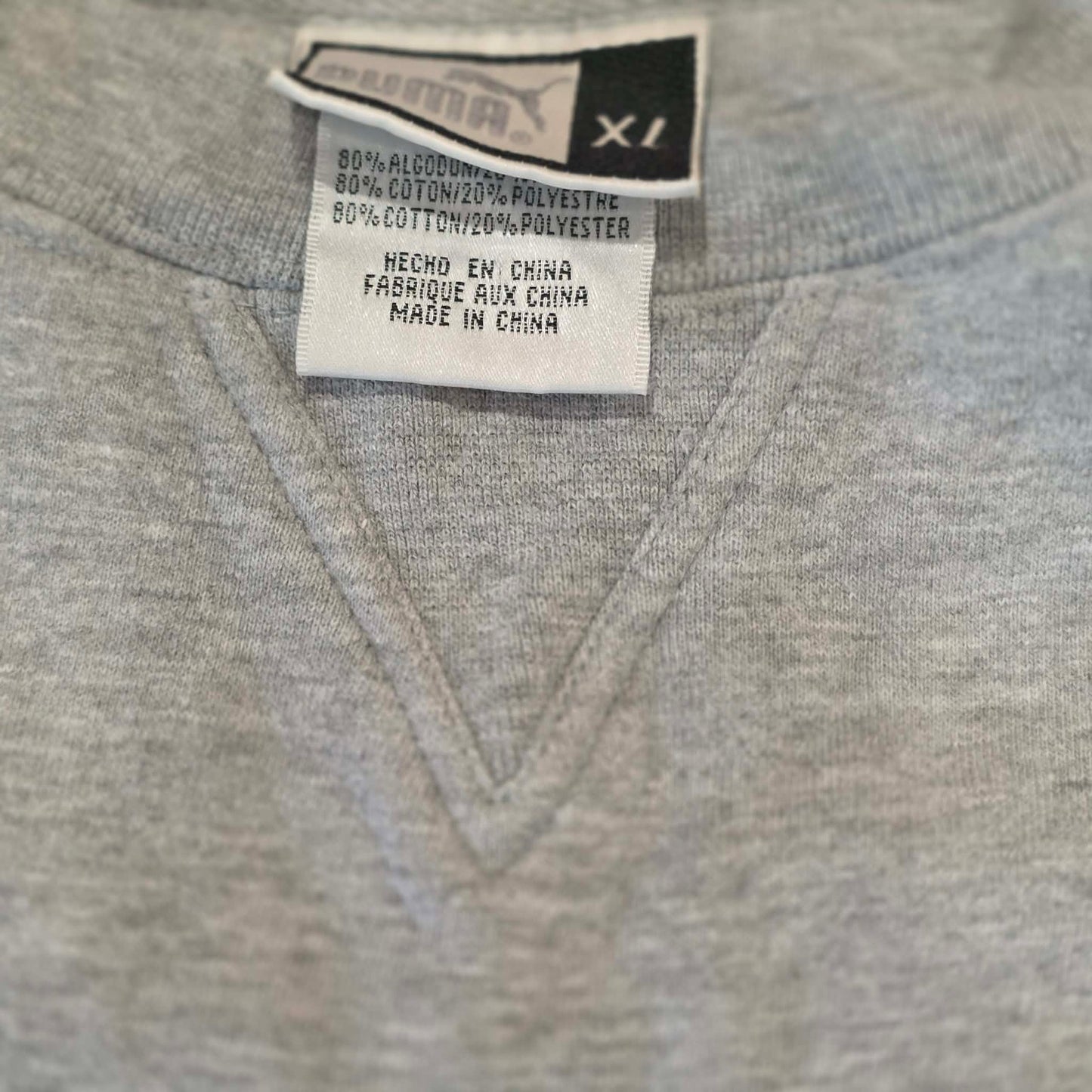 PUMA Kansas Jayhawks Embroidered Crewneck Sweatshirt Gray XL NCAA College