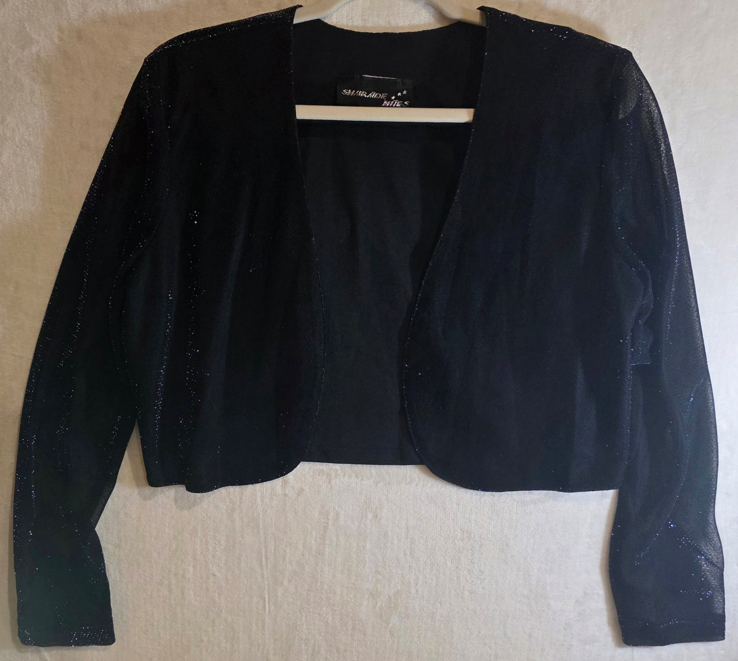 Vintage Sarade Nites 80’s Blue|Black Shimmering Jacket Made in USA Women’s Size 8