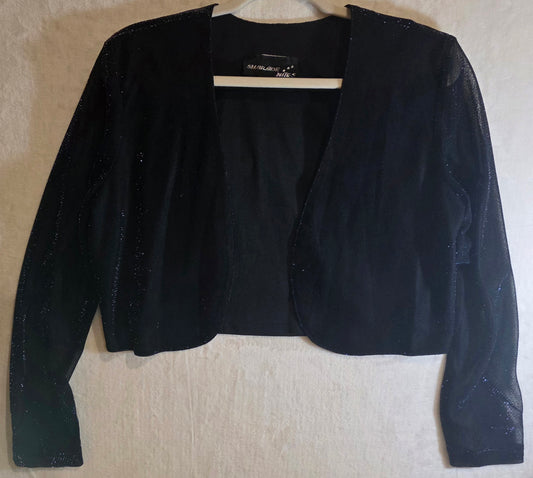 Vintage Sarade Nites 80’s Blue|Black Shimmering Jacket Made in USA Women’s Size 8