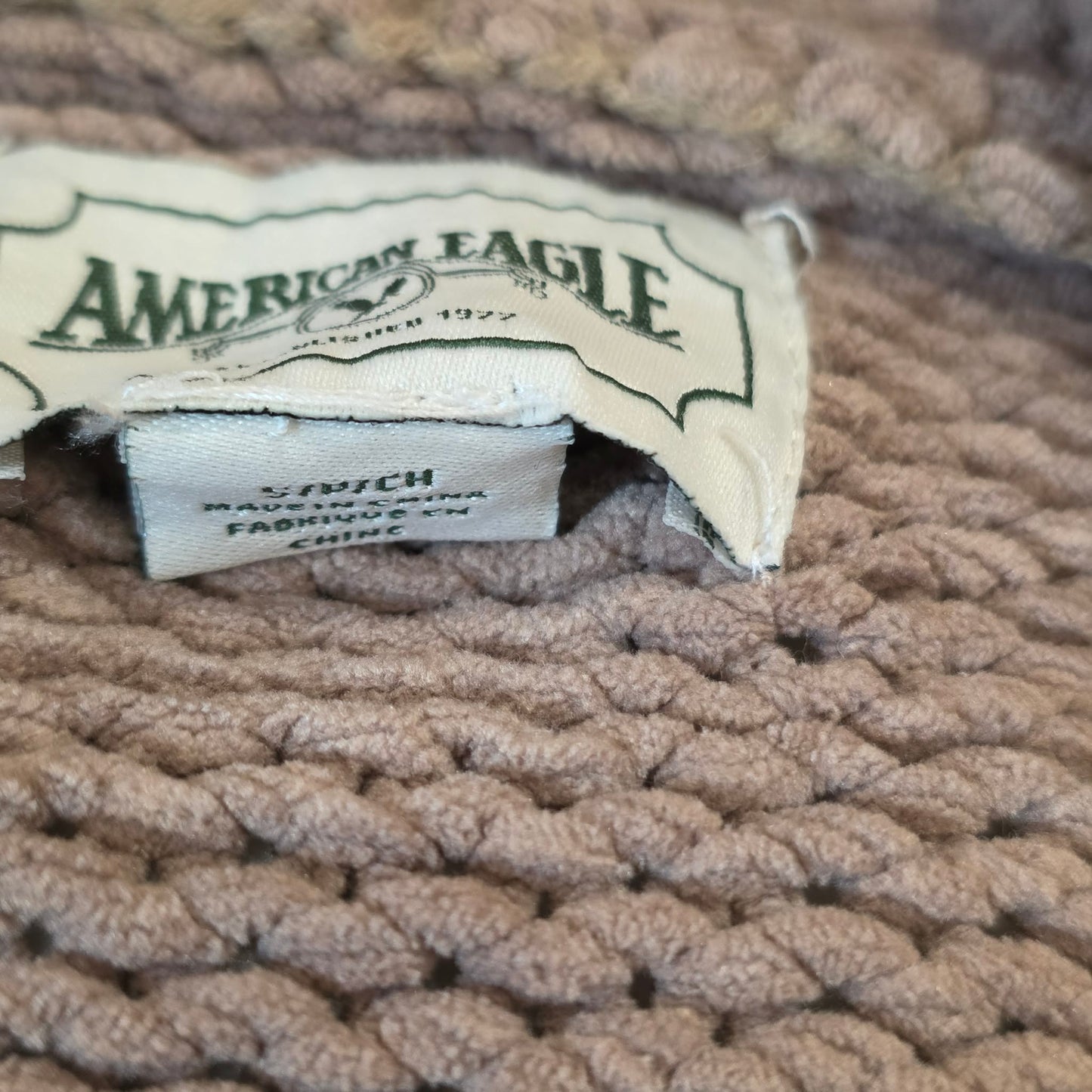 American Eagle Chunky Knit Open Front Cardigan Sweater w/ Pockets – Size Small