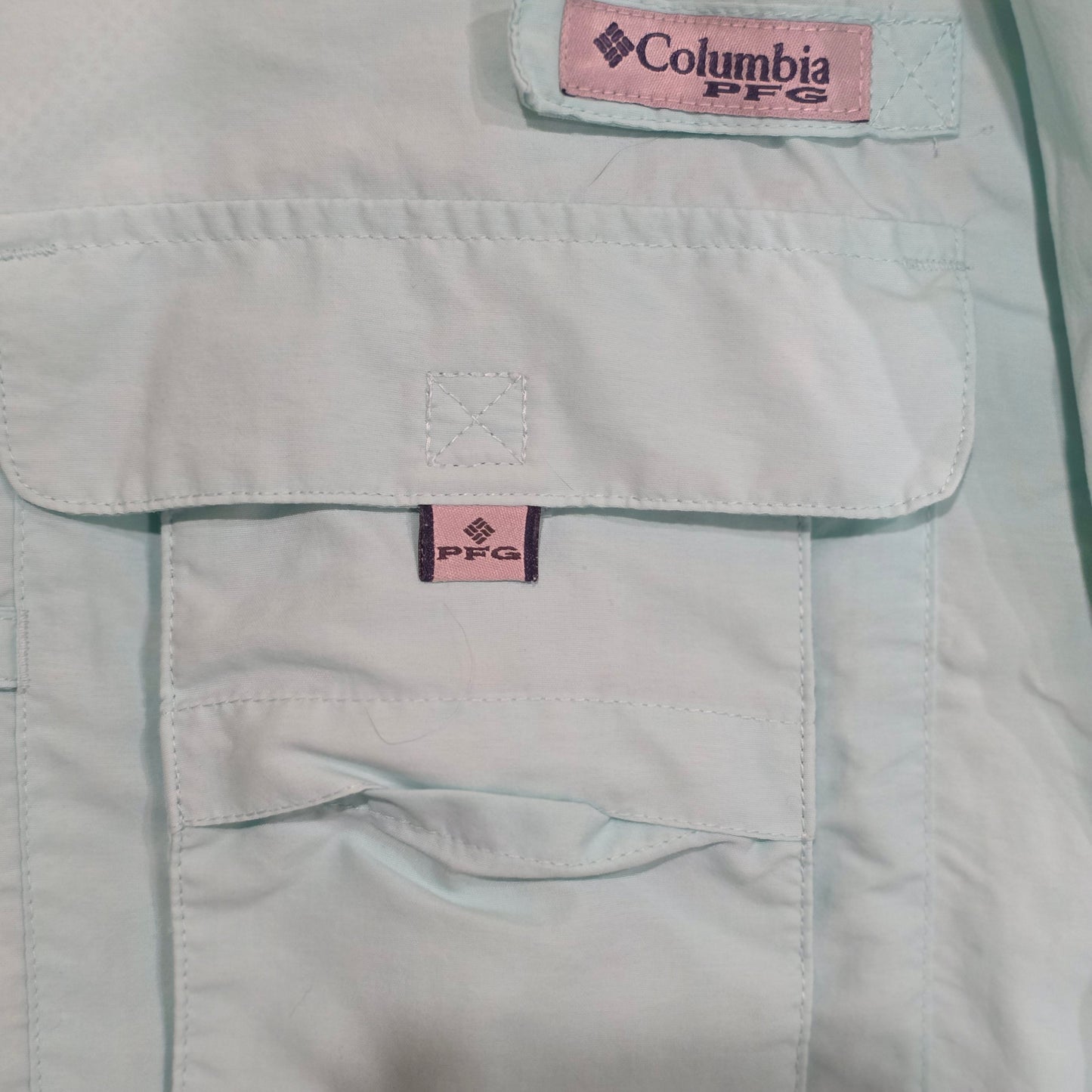 Columbia PFG Omni-Shade Fishing Shirt Men’s XXL Mint Short Sleeve Vented Outdoor