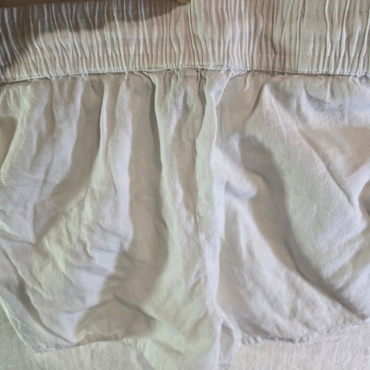 Derek Heart White Shorts Women’s Size S Cotton|Linen Blend