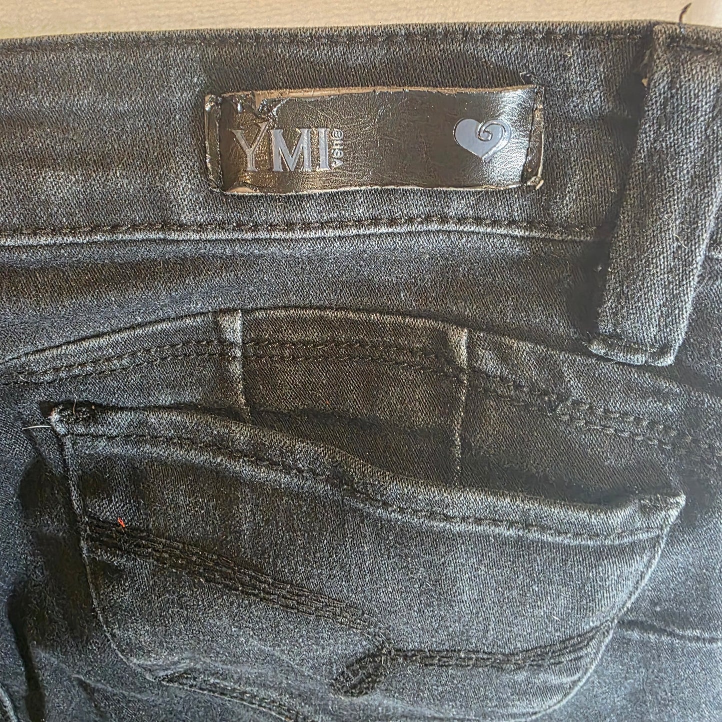YMI Black Skinny Denim Jeans Women’s Size 11 Mid Rise Inseam 27”