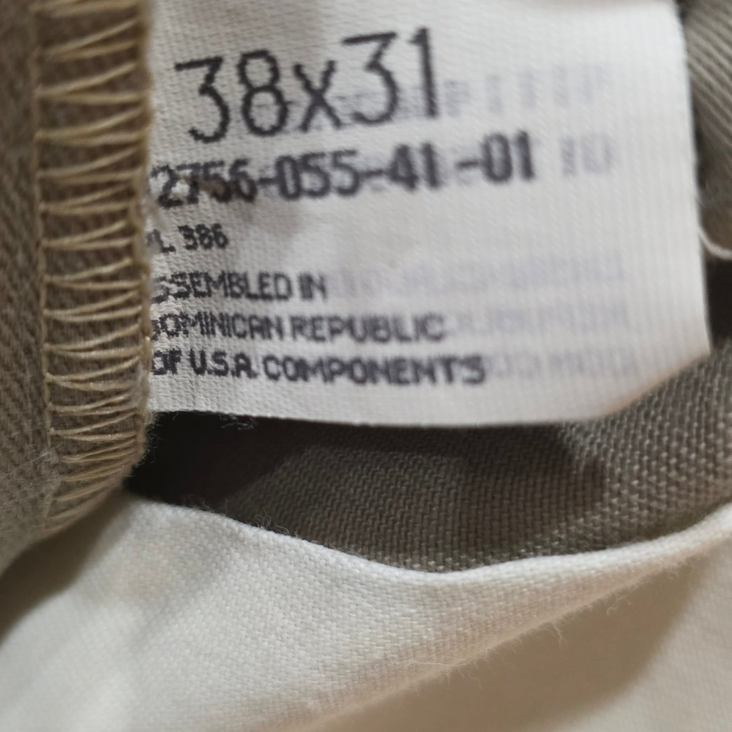 Haggar Men’s Khaki Dress Pants 38x31 | Pure Cotton Flat Front Slacks | Straight Leg