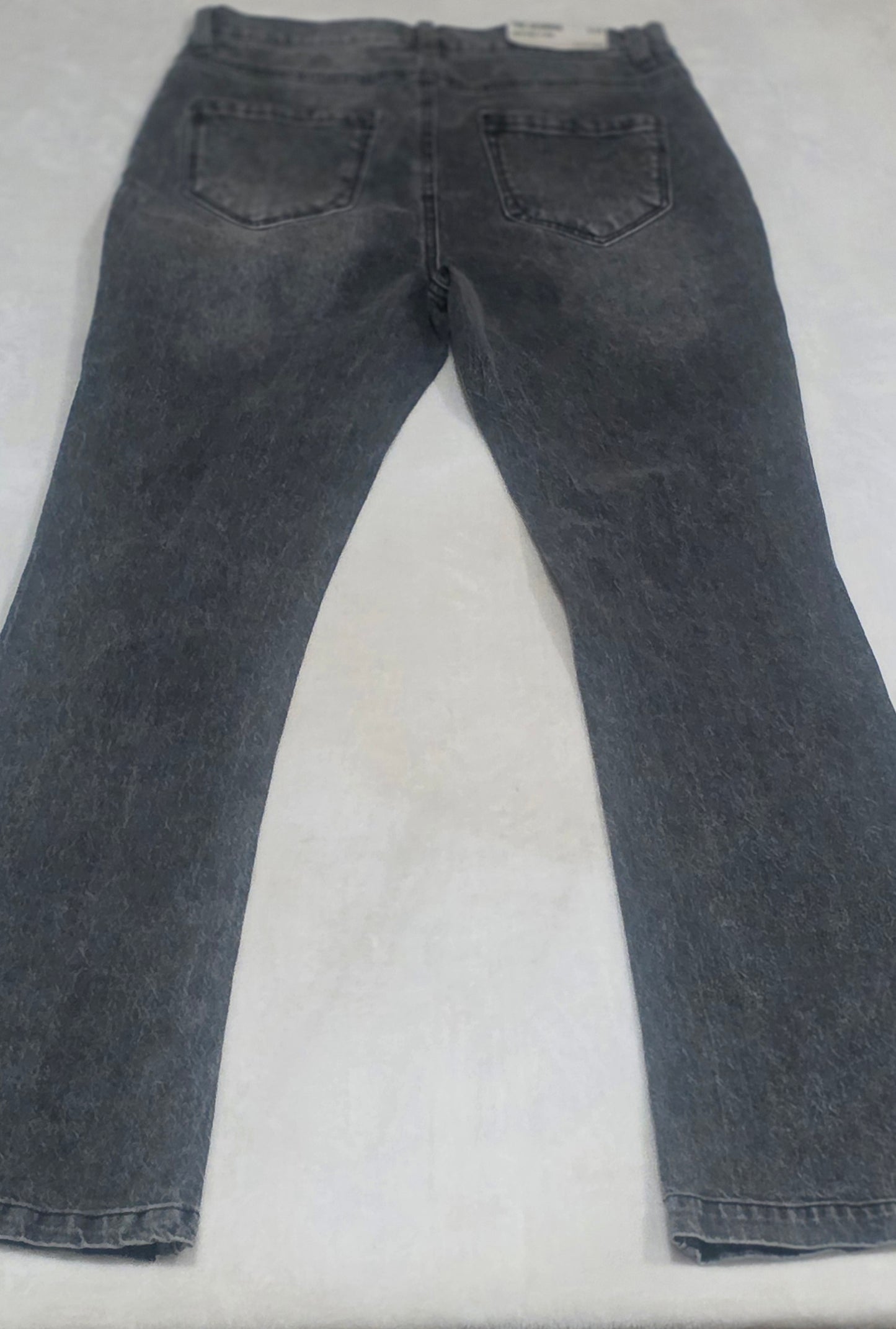 Kensie Jeans Georgia High Rise Flare Size 6 NWT Black Wash Studded Retro Luxe Stretch