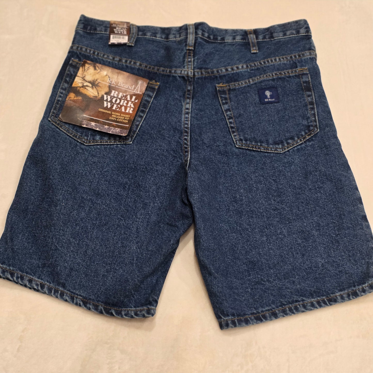 RK Brand Real Work Wear Denim Shorts Mens 36 Relaxed Fit 100% Cotton NWT Tractor Supply
