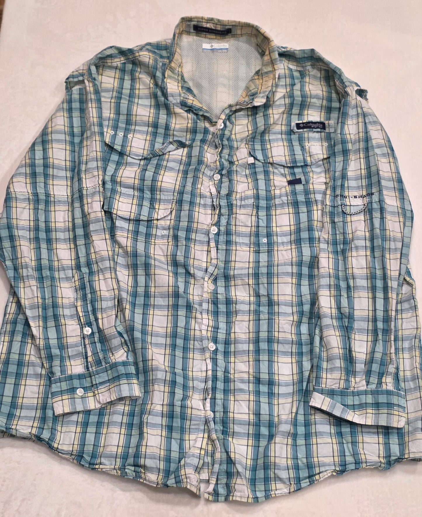 Lot of 3 Columbia PFG Men’s XXL Fishing Shirts Vented Long Sleeve Outdoor