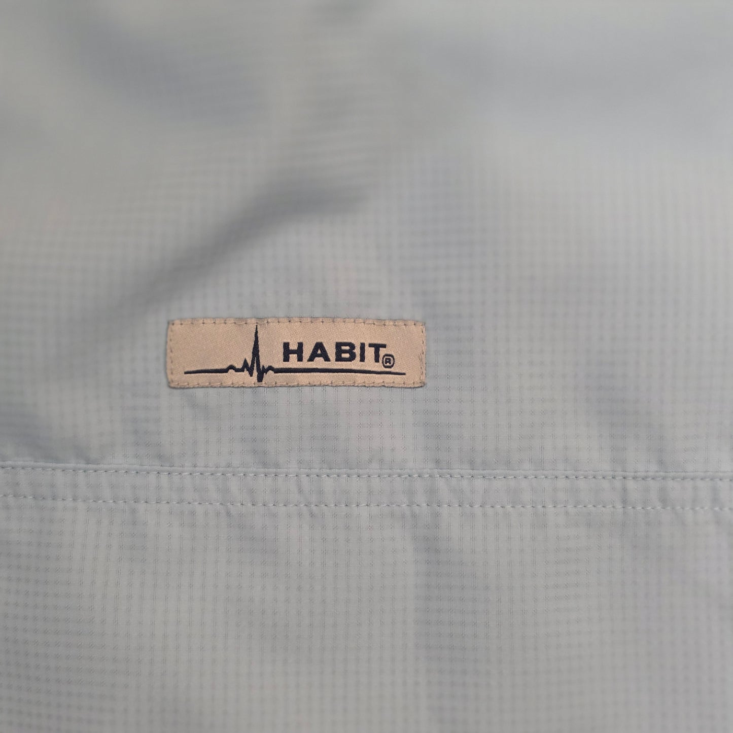 Habit Outdoors Fishing Shirt Mens 2XL Light Blue UPF 40 Vented Short Sleeve Performance