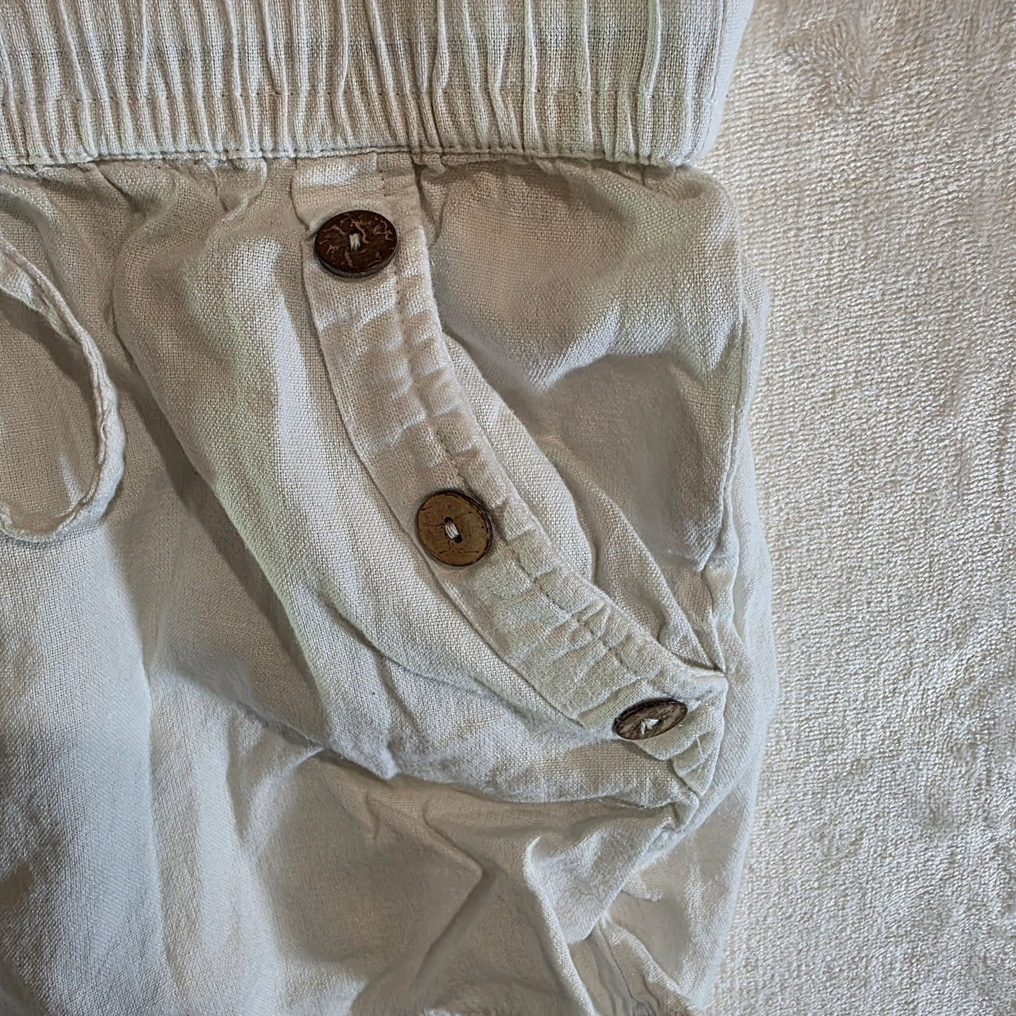 Derek Heart White Shorts Women’s Size S Cotton|Linen Blend