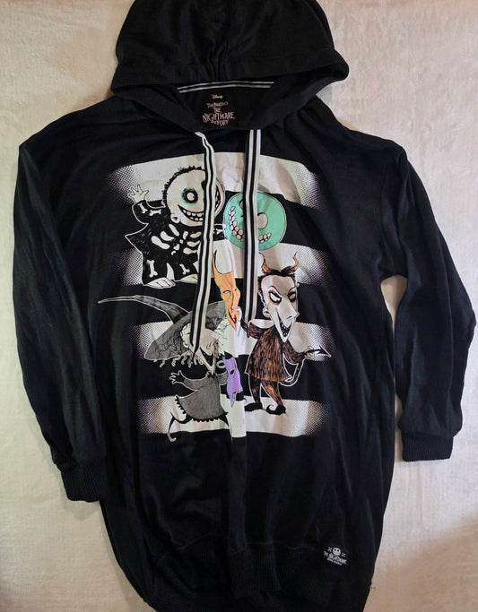 The Nightmare Before Christmas Women’s Hooded Sleepshirt M Pajamas Nightgown