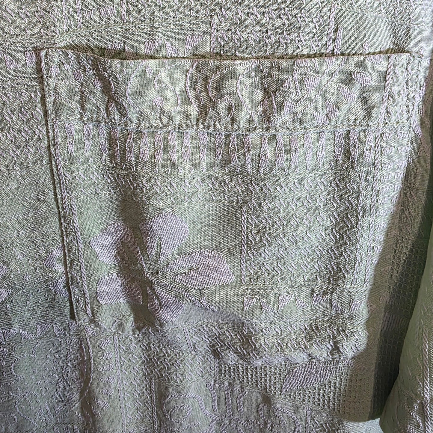 Bermuda Bay 100% Silk Hawaiian Button-up Short Sleeve Shirt Men's XXL