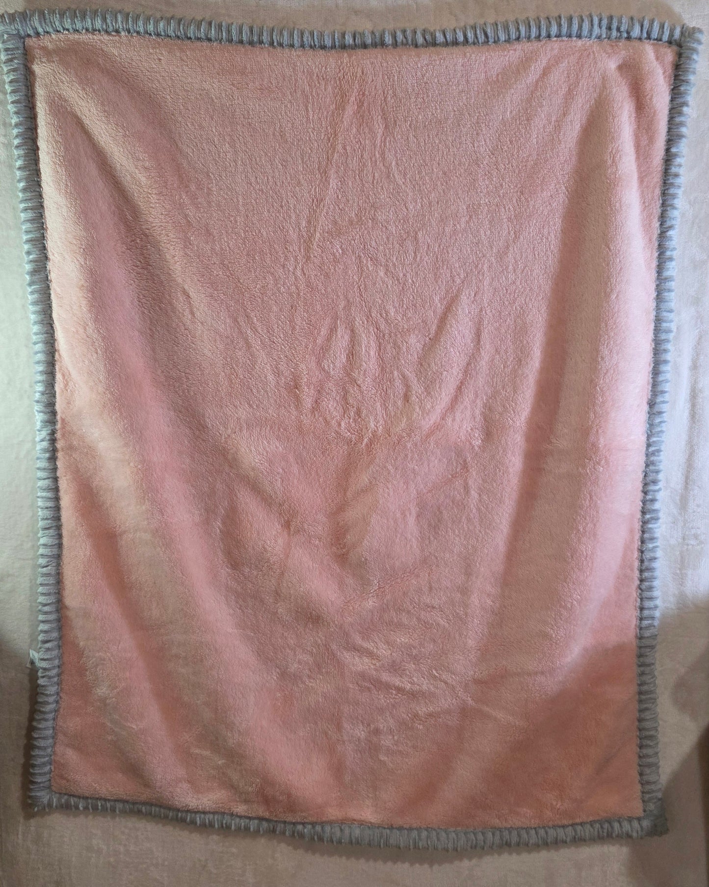 Chickpea Baby Blanket Pink|Grey|White 30”x36” Plush Soft