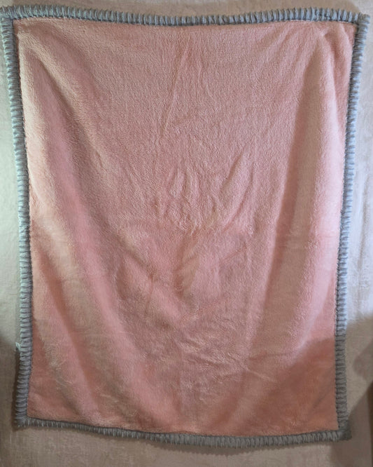 Chickpea Baby Blanket Pink|Grey|White 30”x36” Plush Soft