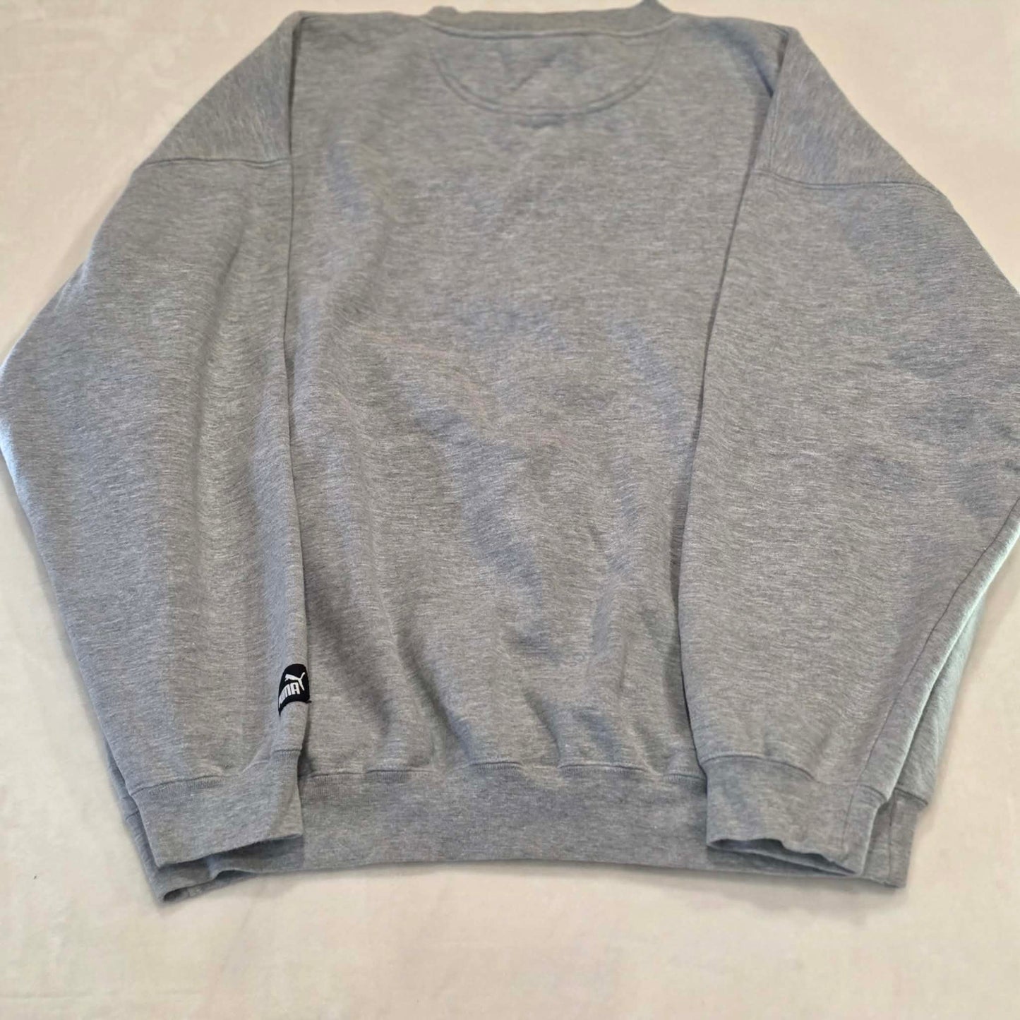 PUMA Kansas Jayhawks Embroidered Crewneck Sweatshirt Gray XL NCAA College