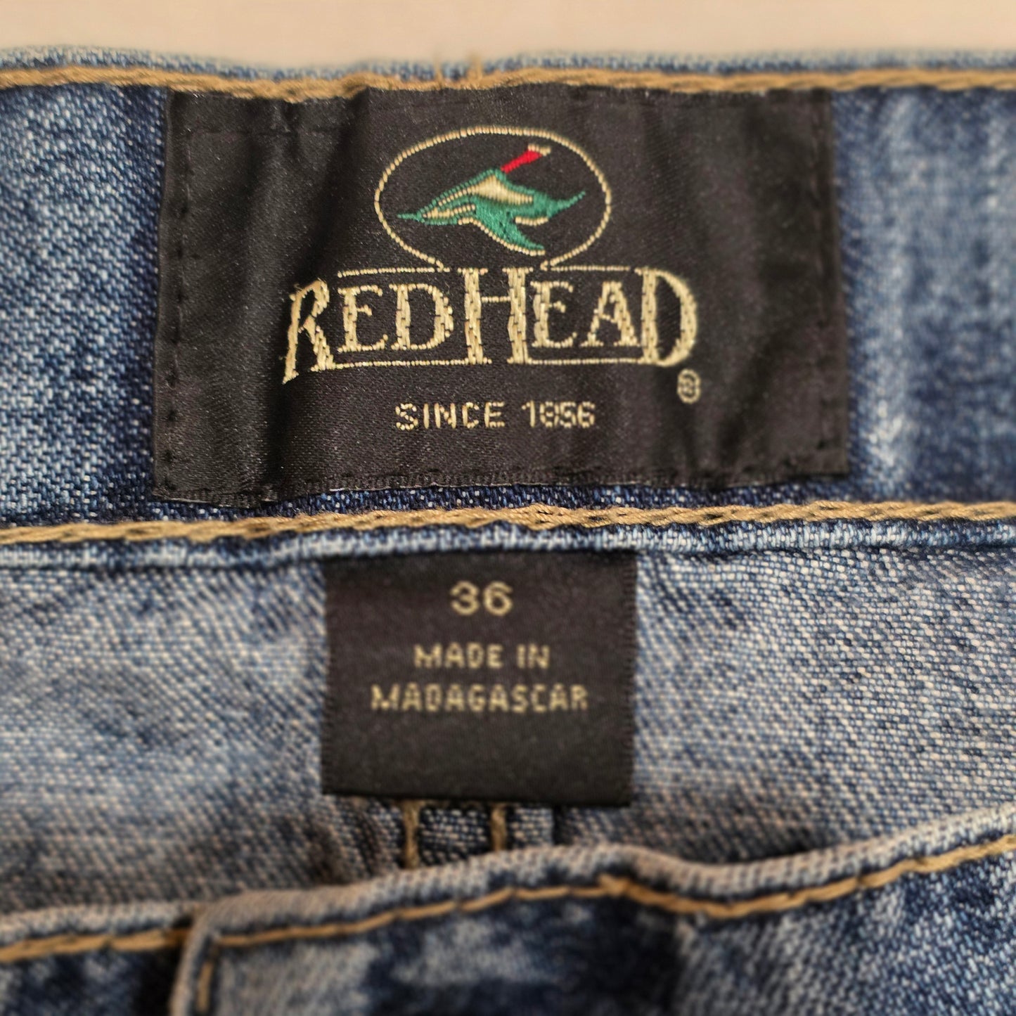 RedHead Denim Shorts Mens 36 Blue Relaxed Fit Bass Pro Shops Jean Shorts Casual