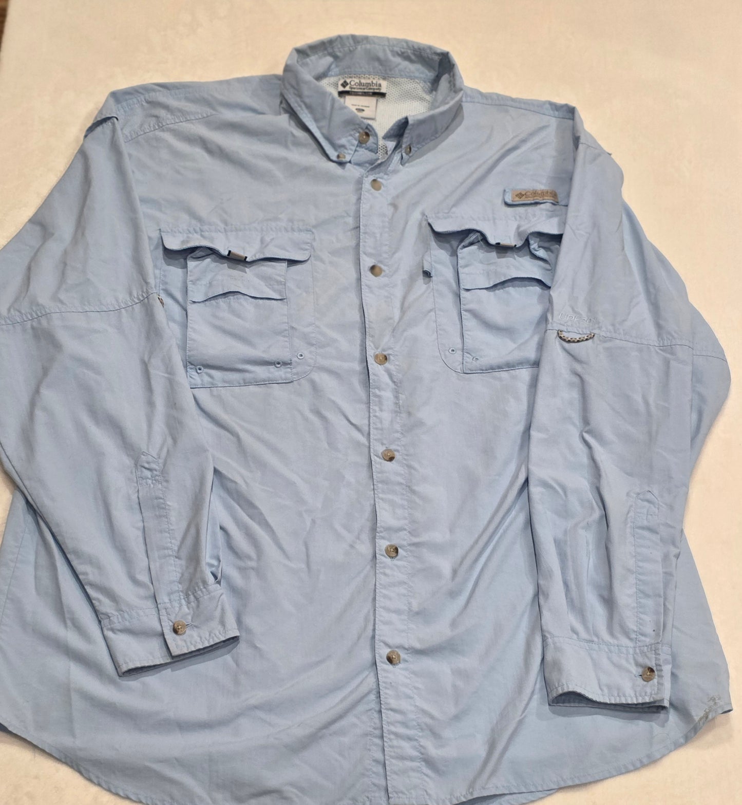 Lot of 3 Columbia PFG Men’s XXL Fishing Shirts Vented Long Sleeve Outdoor