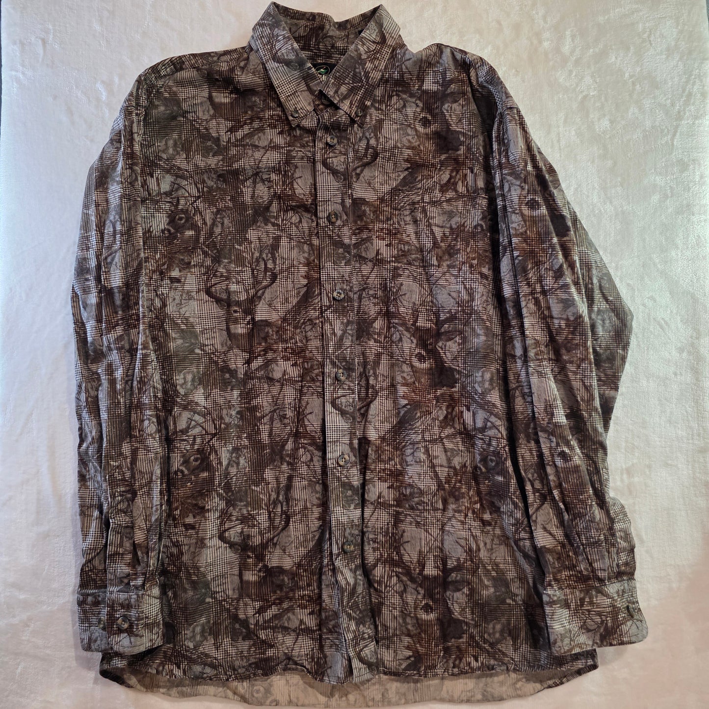 Redhead Shirt Large Tall Camo Bucks Whitetail Deer Button Down Long Sleeve