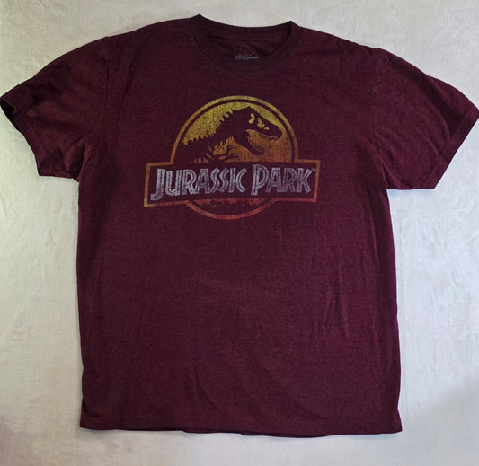 Jurassic Park T-Shirt Maroon Womens Size L