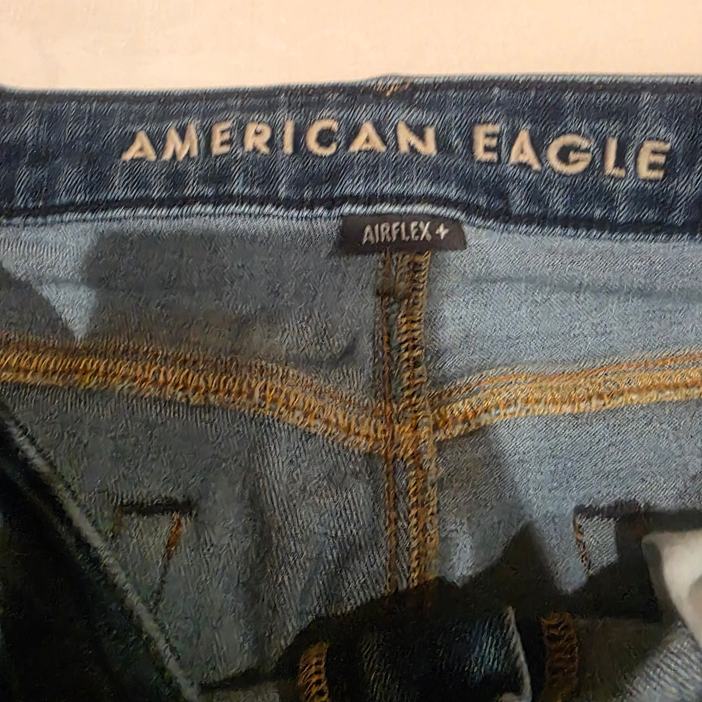 American Eagle AirFlex Jeans Mens 34x30 Dark Wash Stretch Straight Fit Denim