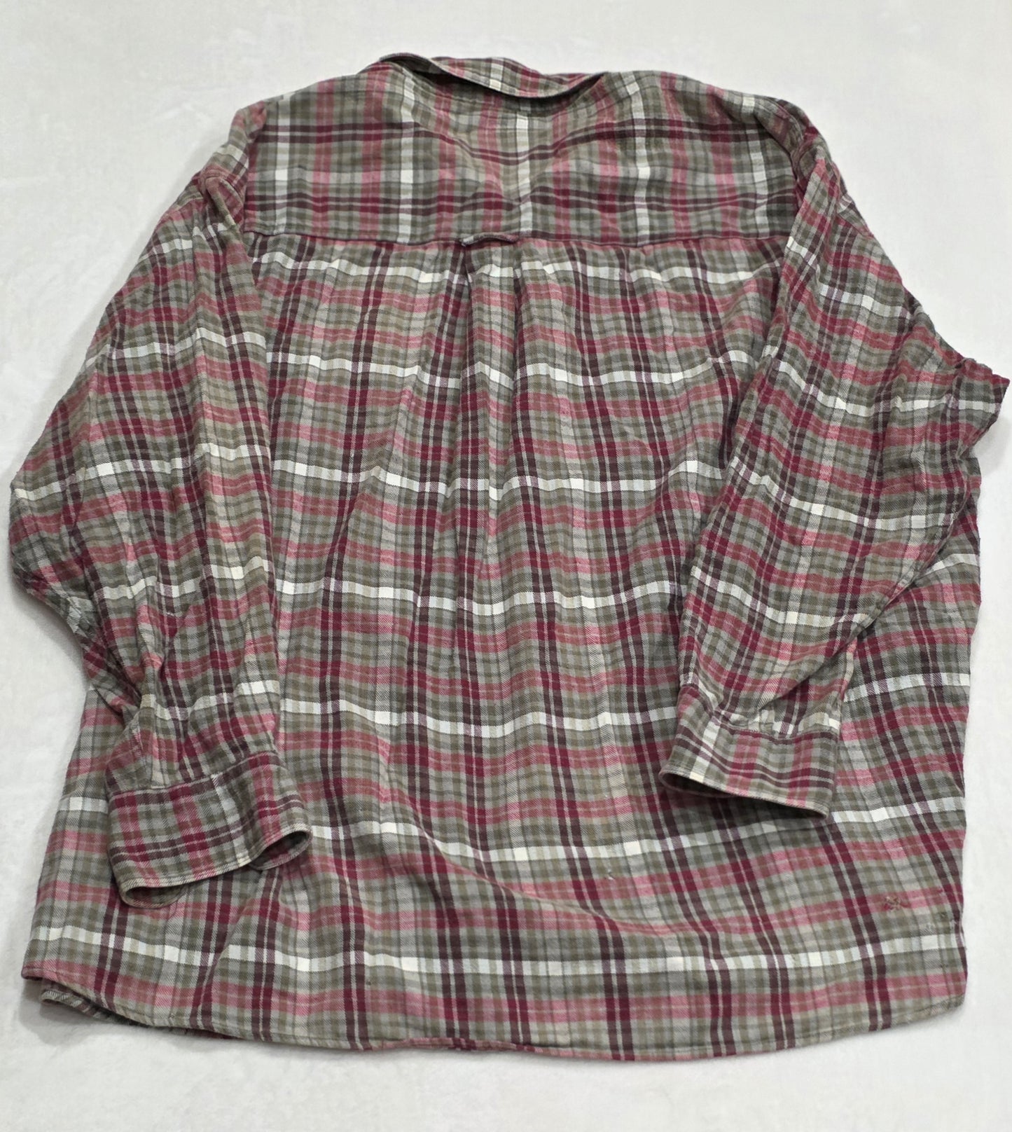 Chaps Ralph Lauren Plaid Button Down Shirt 2XB Big & Tall Long Sleeve Cotton