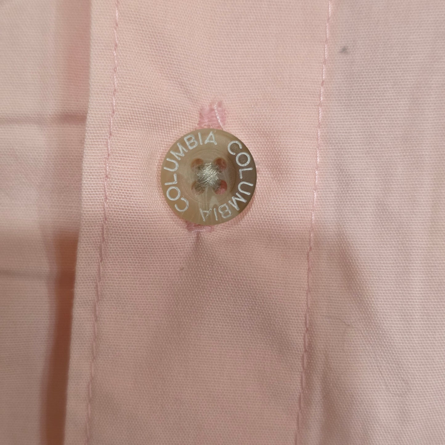 Columbia PFG Short Sleeve Fishing Shirt Men’s Large Pink Vented Performance Button Up