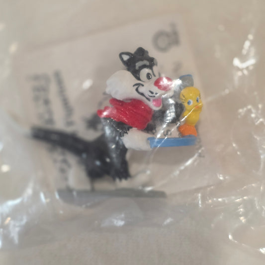 Vintage Looney Tunes Sylvester & Tweety Shell Gas Collectible Figurine Toy 1990 WB NIP