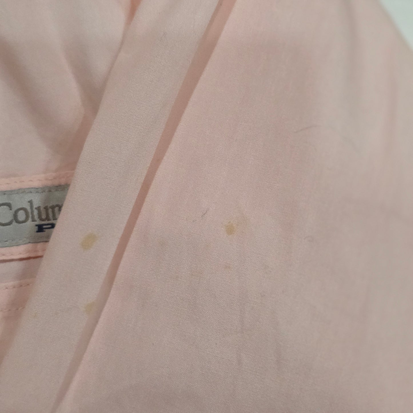 Columbia PFG Short Sleeve Fishing Shirt Men’s Large Pink Vented Performance Button Up
