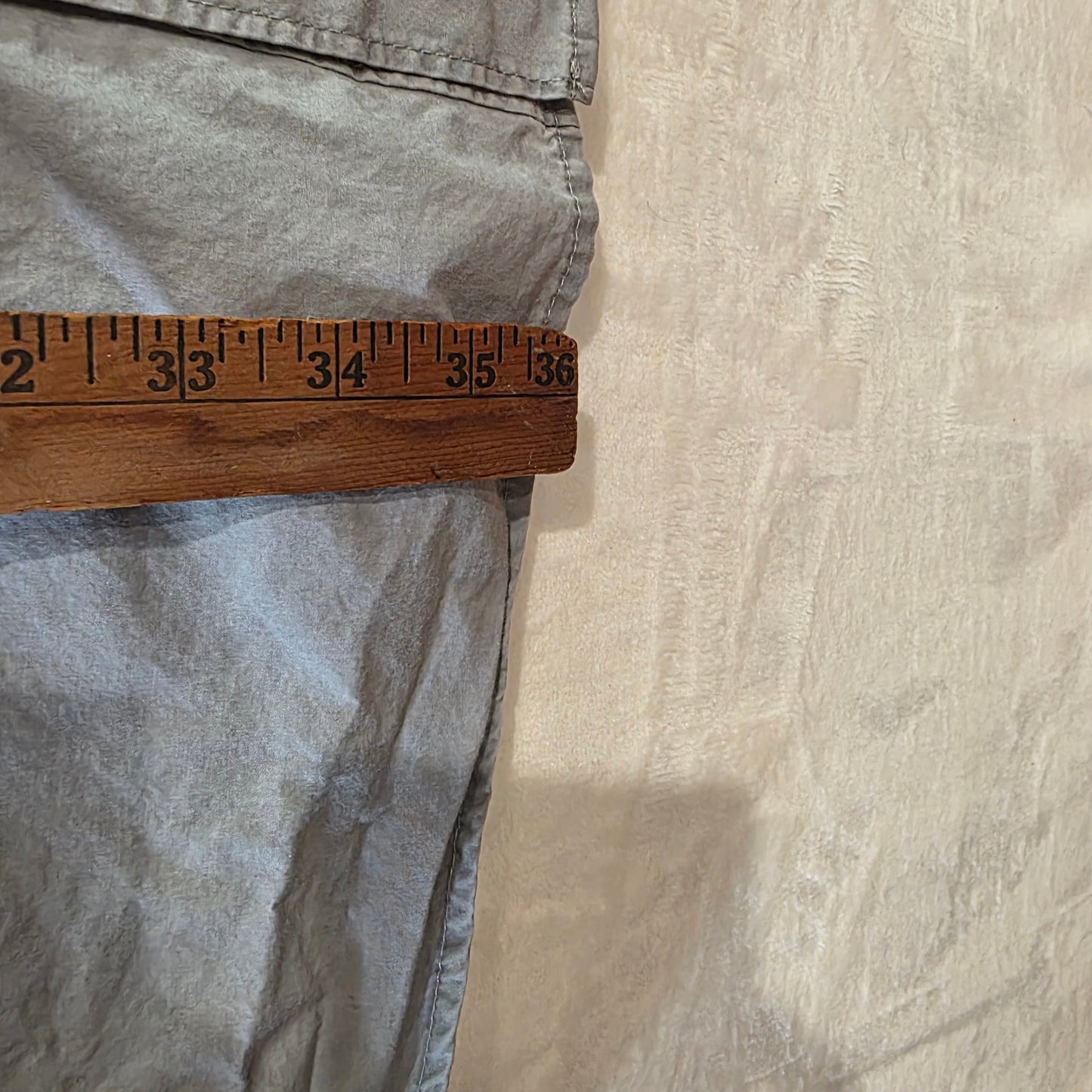 Magellan Gray button down pockets short sleeve fish gear shirt Relaxed Fit M 2XL
