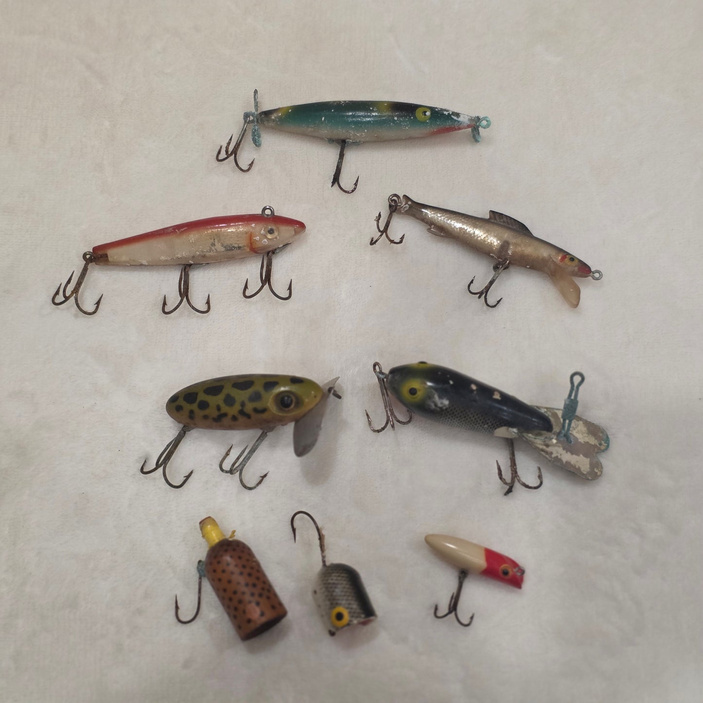 Vintage Fishing Lure Lot – Mixed Wooden Plugs, Spinners & Spoons – Classic Freshwater Tackle