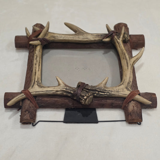 Vintage Rustic Antler Style Picture Frame – Rainbow Inc Dallas – Cabin Lodge Decor