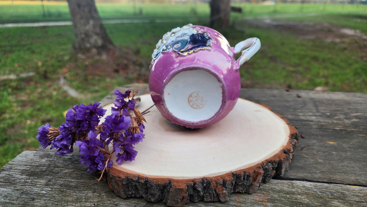 Vintage Germany Pink Lustreware Cup A Present Child's Tea Cup