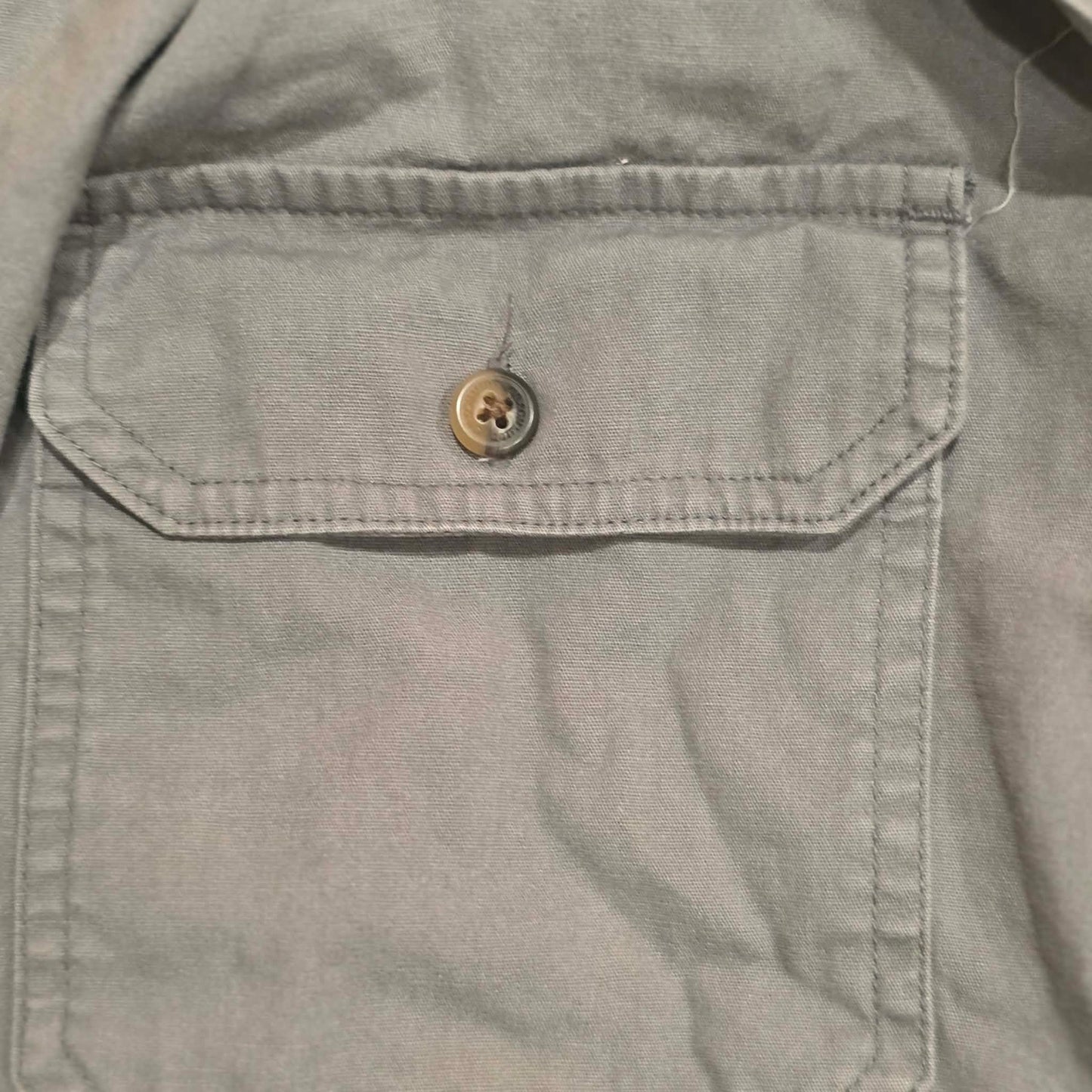 CE Schmidt Workwear Men’s 2X Gray Short Sleeve Button Up Cotton Utility Shirt
