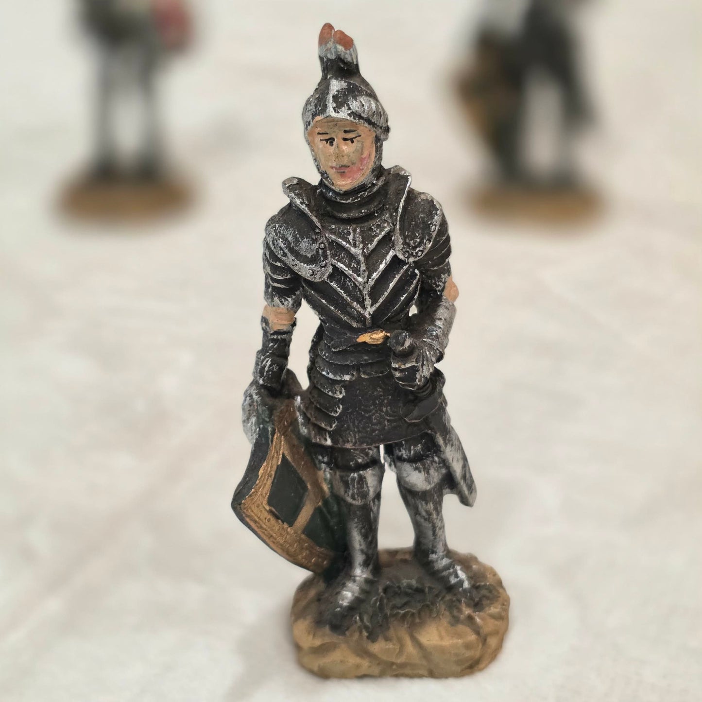 Set of 4 Medieval Knight Figurines – Hand Painted Armor Soldiers