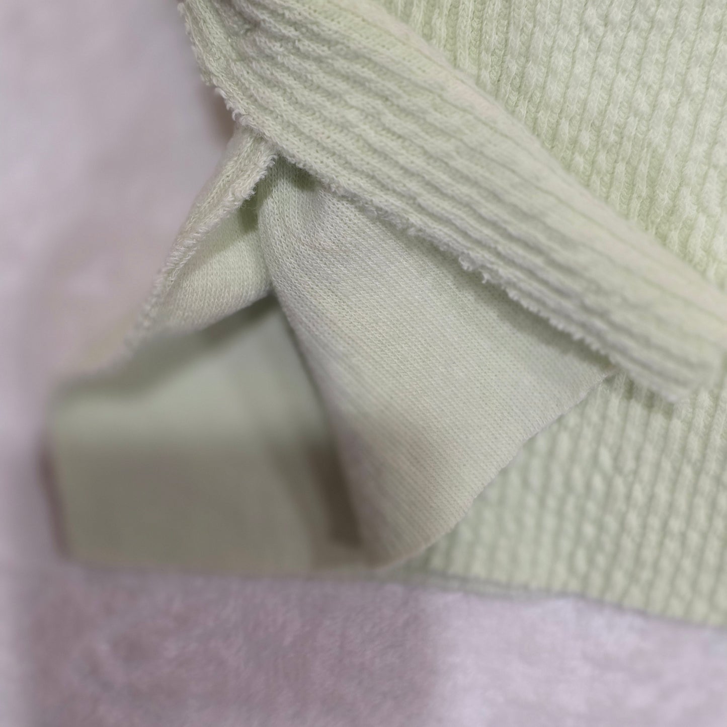 Aerie Waffle Knit Sweater Women’s Small Sage Green V Neck Long Sleeve Cozy Pullover