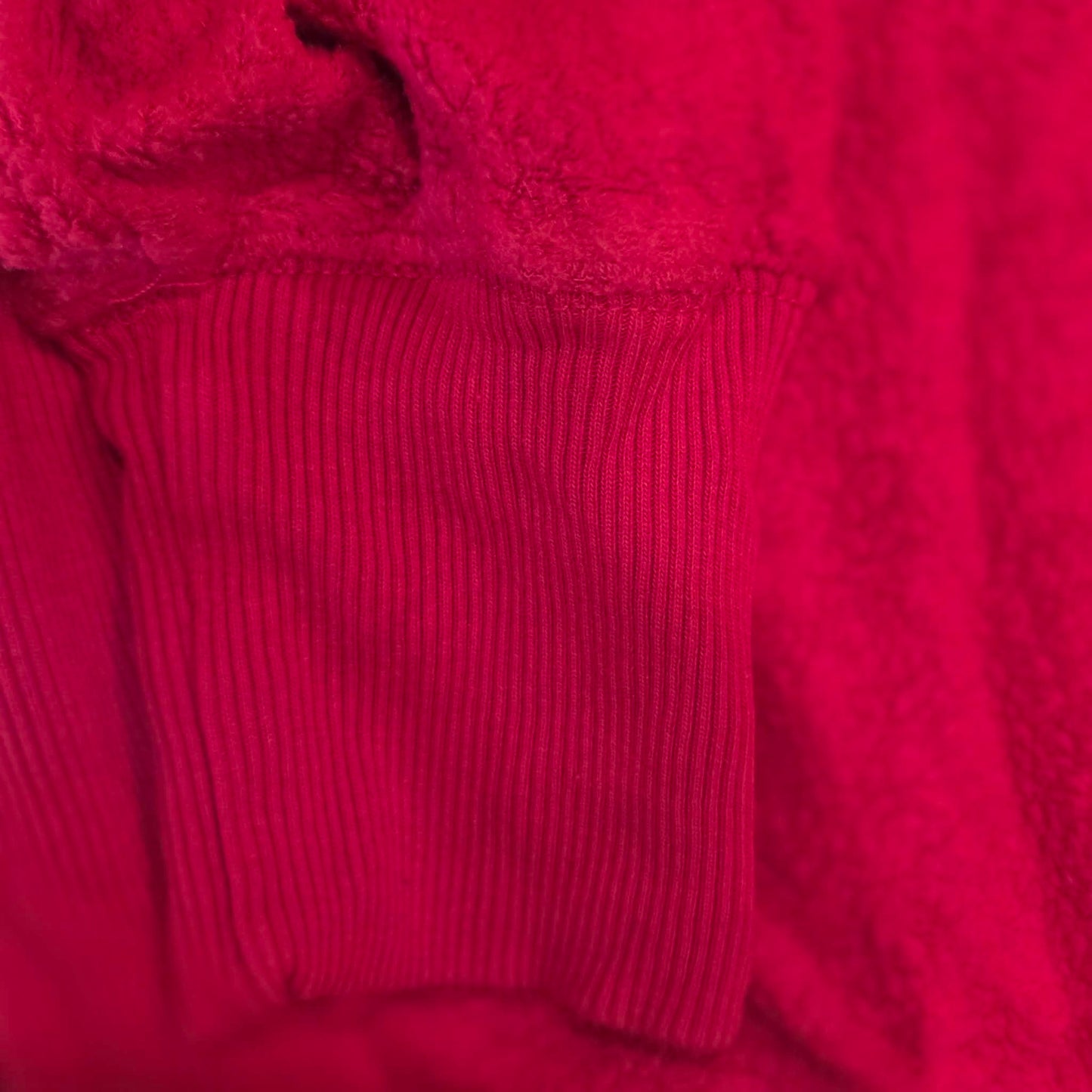 Aerie Red Sherpa Fleece Sweatshirt Side Slit Cozy Pullover “A Little Naughty”