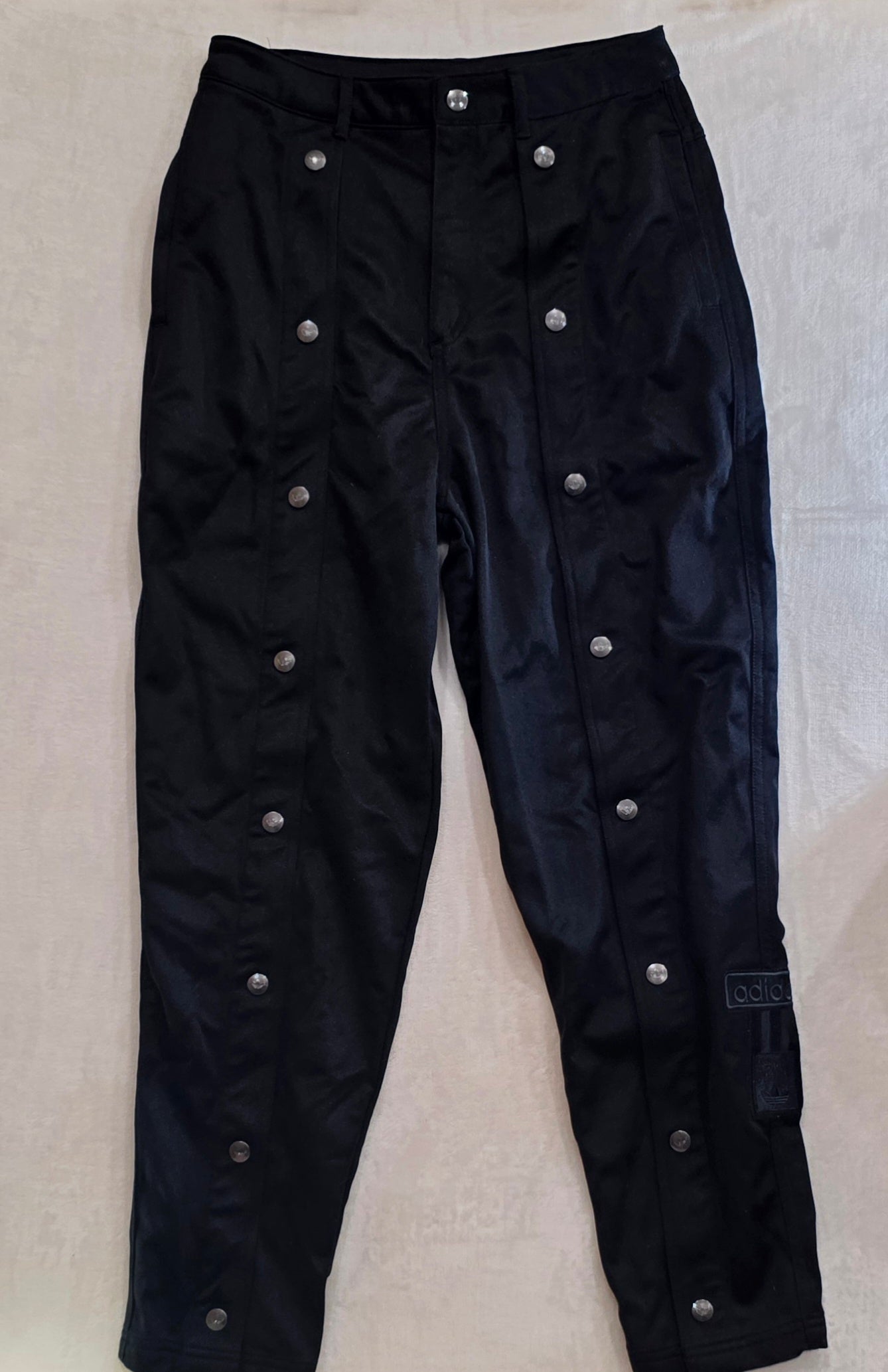 Adidas Adibreak Women’s Tripp Style Pants Size 6 Black Blue Version Snap Button