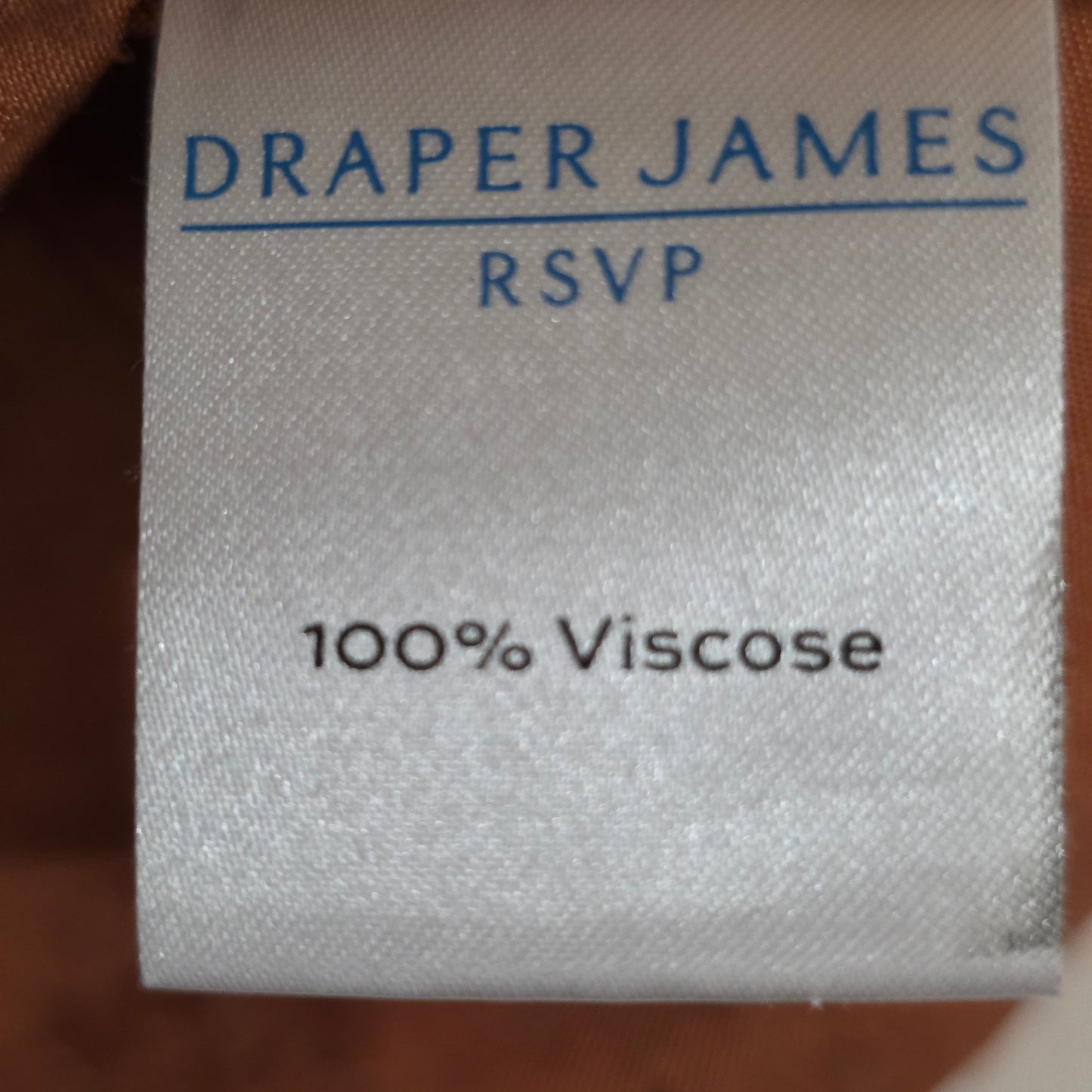 Draper James RSVP Womens Large Rust Swiss Dot Blouse Tie Neck Boho Short Sleeve