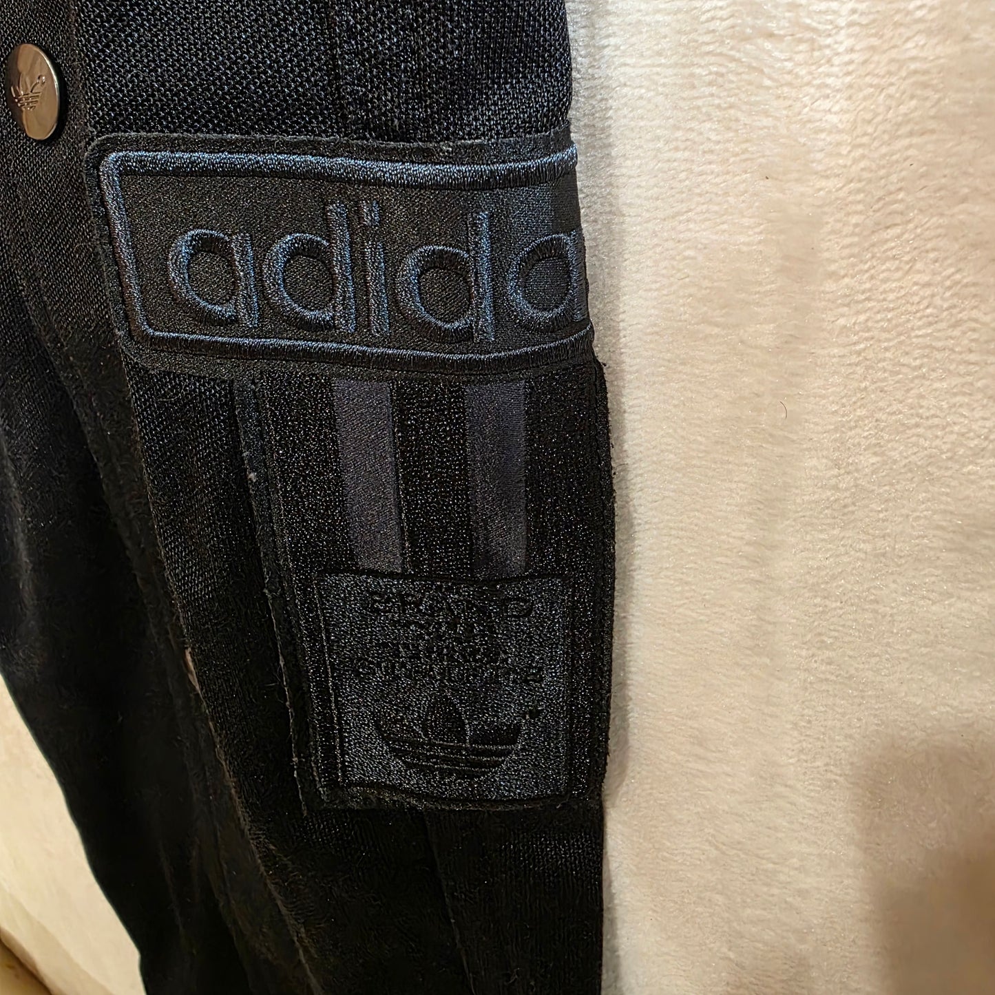 Adidas Adibreak Women’s Tripp Style Pants Size 6 Black Blue Version Snap Button