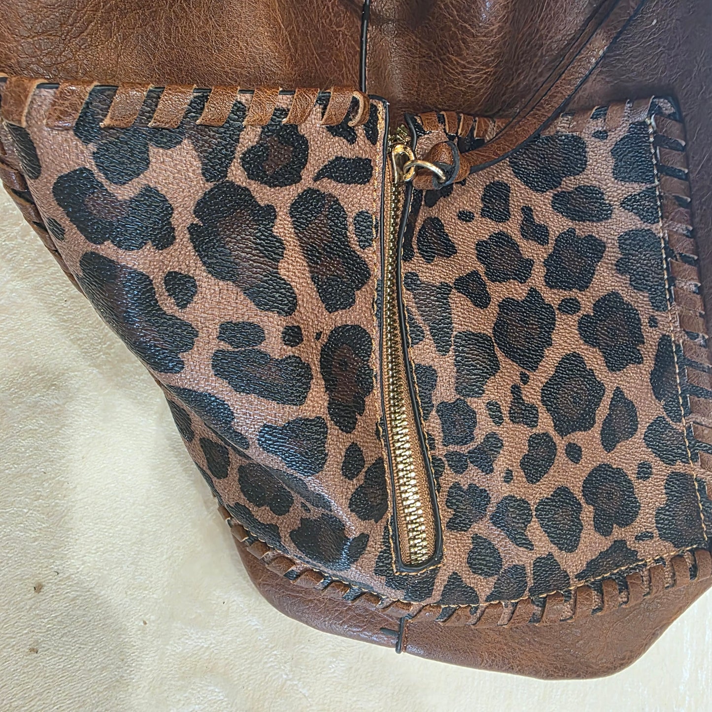 Deluxe Handbag Vegan Leather Animal Print Women's Purse Brown|Tan|Black|Leapord