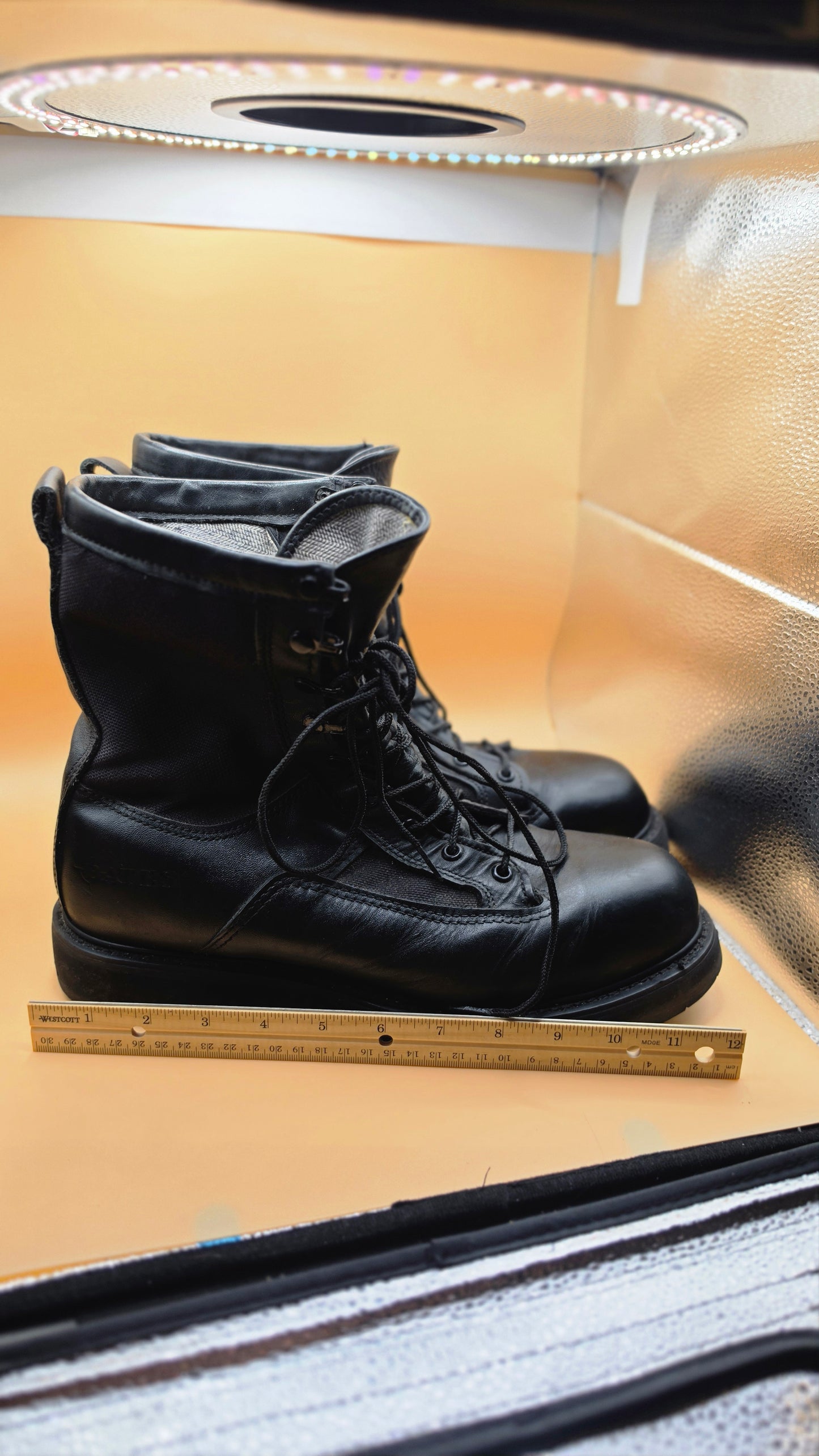 Bates Gore-Tex Military Combat Boots Black Vibram Sole Tactical Army Size Unknown