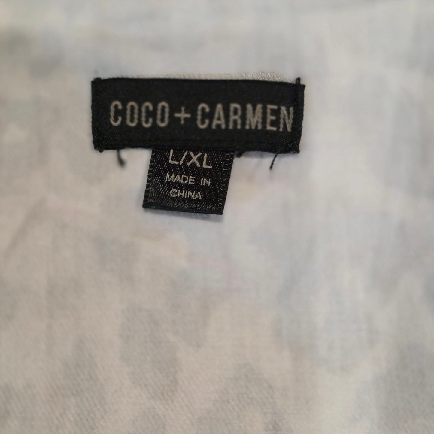 Coco + Carmen Leopard Print Peplum Jacket Raw Hem Women’s L/XL