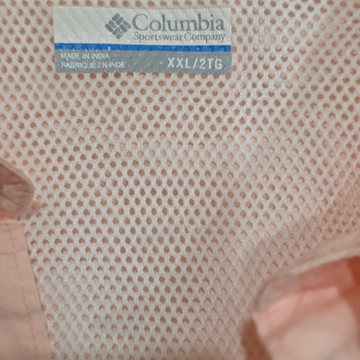 Columbia PFG Short Sleeve Fishing Shirt Men’s Large Pink Vented Performance Button Up