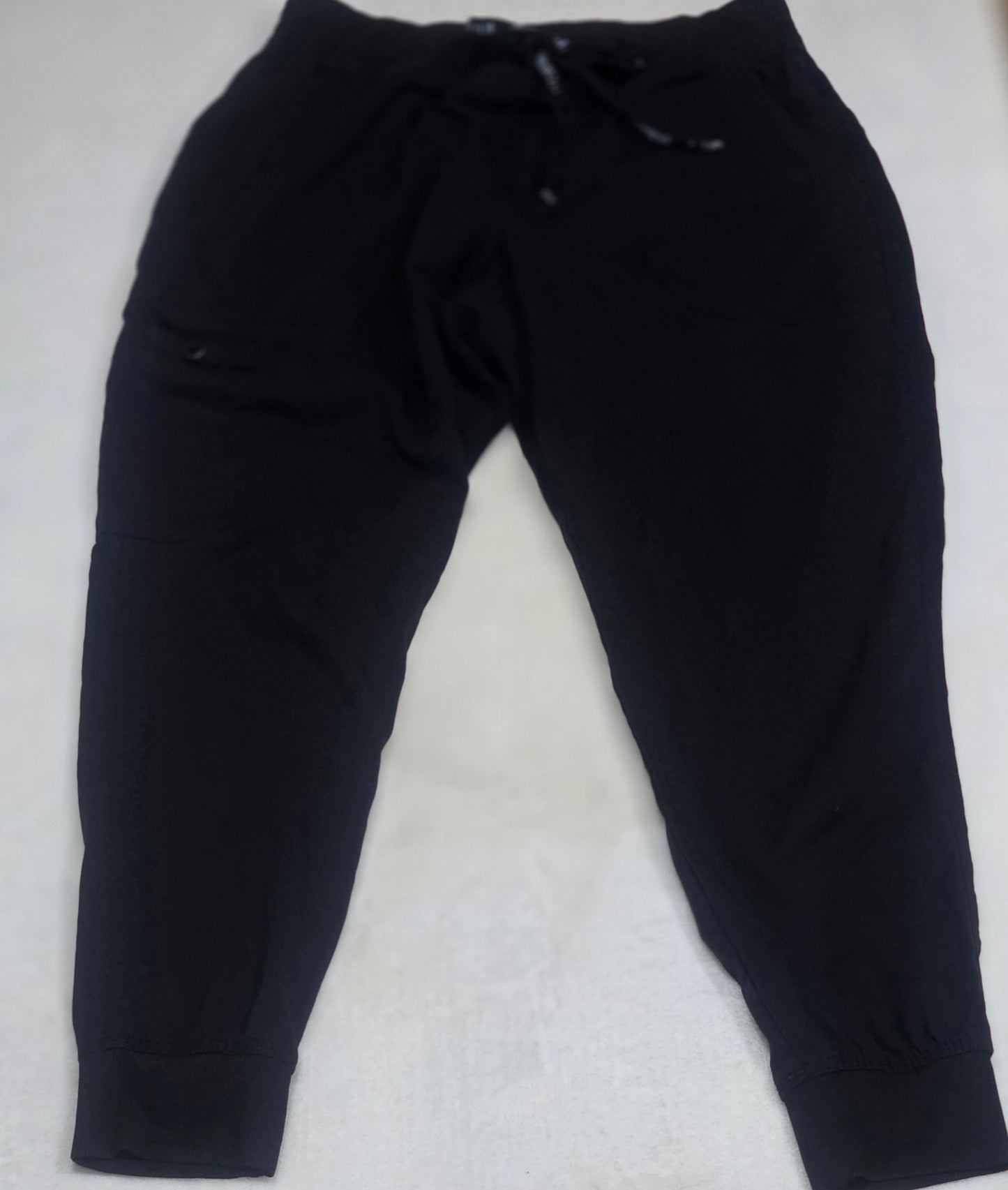 Med Couture Touch Jogger Scrub Pants Womens Medium Black Stretch Medical Uniform