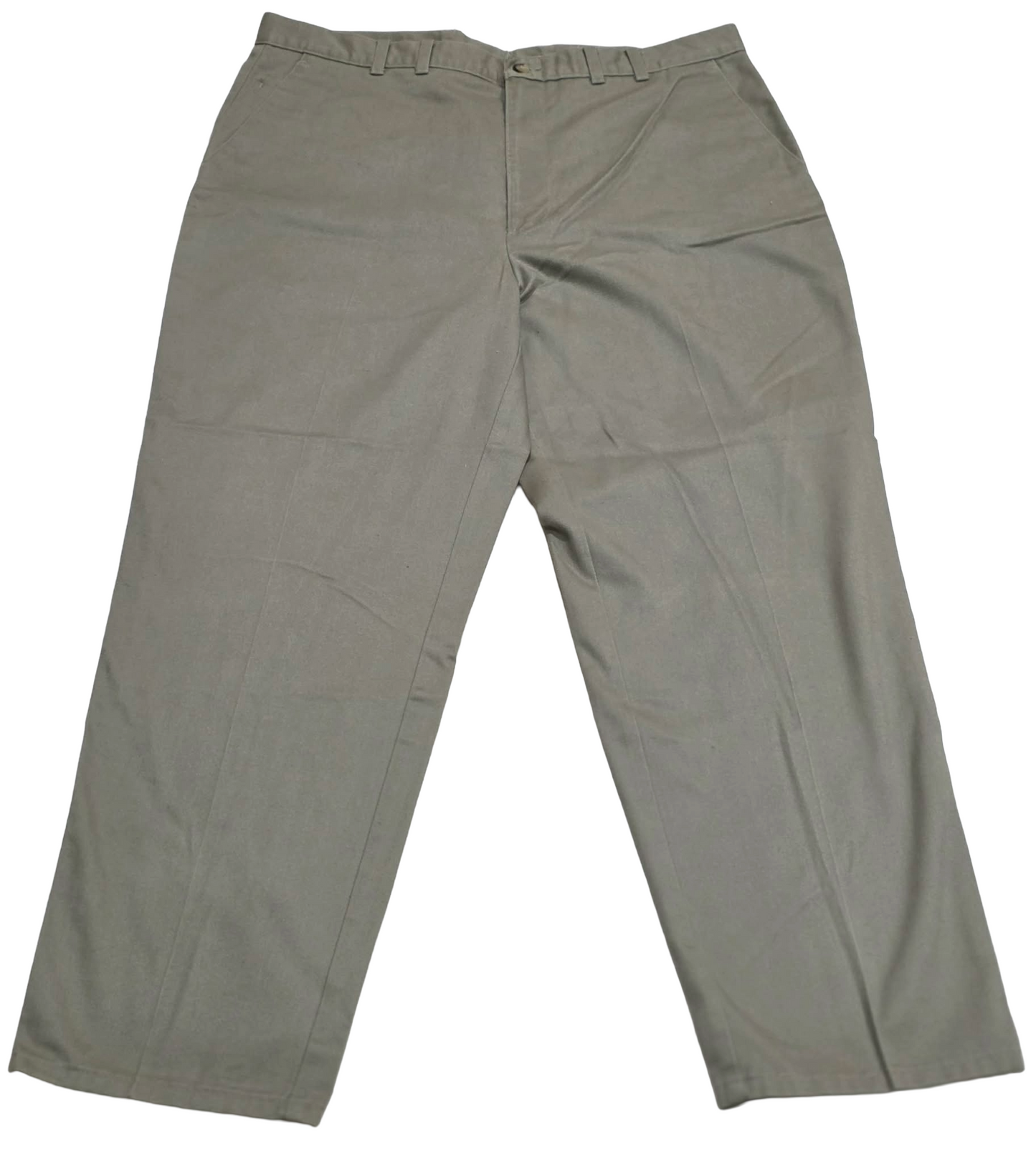Haggar Men’s Khaki Dress Pants 38x31 | Pure Cotton Flat Front Slacks | Straight Leg