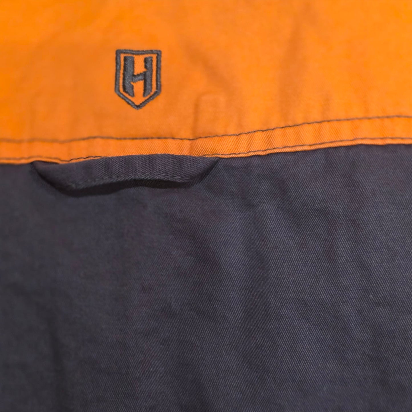 HEYBO Men’s 3XL Brown Blaze Orange Hunting Field Shirt Workwear Vented Utility